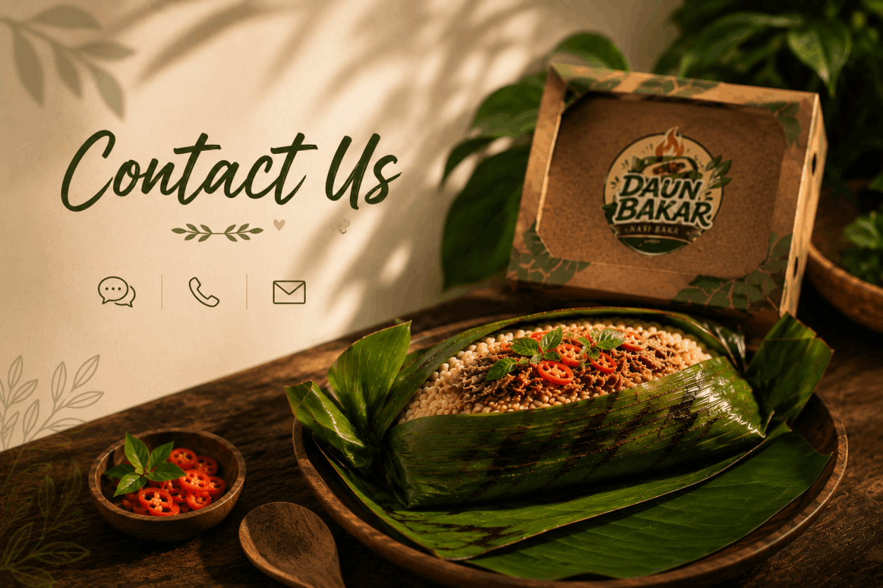 Hubungi Daun Bakar untuk menikmati Nasi bakar enak favoritmu