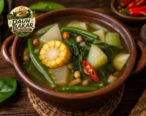 Sayur asem khas Daun Bakar untuk melengkapi Nasi bakar enak