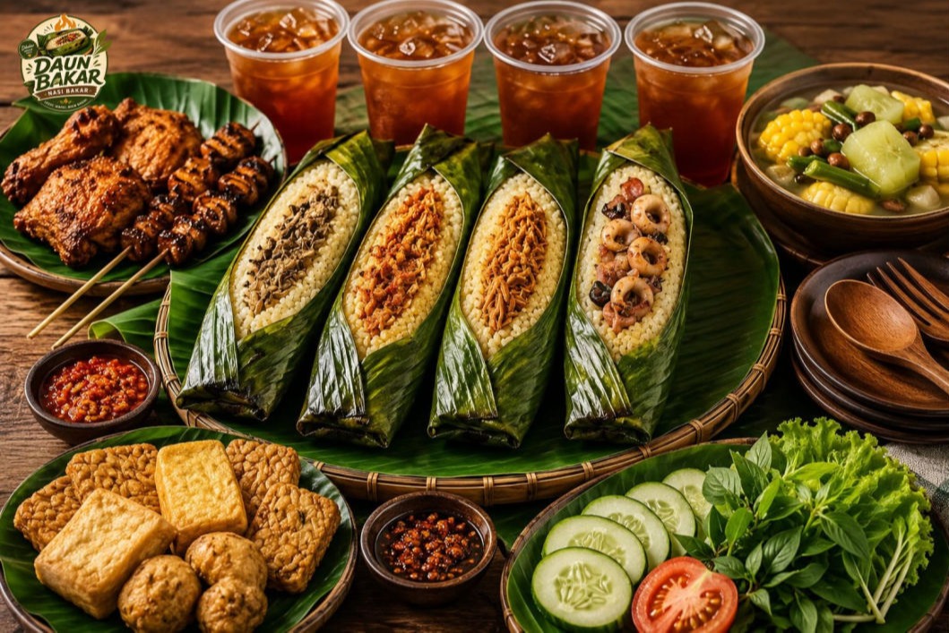 Combo menu Nasi bakar enak yang cocok untuk dinikmati sendiri maupun bersama keluarga