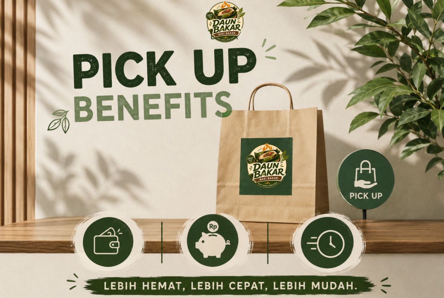 Nasi bakar enak dengan kemudahan layanan pick up tanpa antre