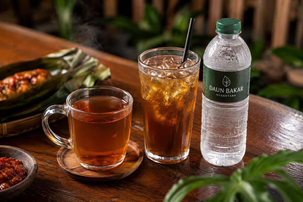 Nasi bakar enak dengan pilihan minuman panas dan dingin yang menyegarkan