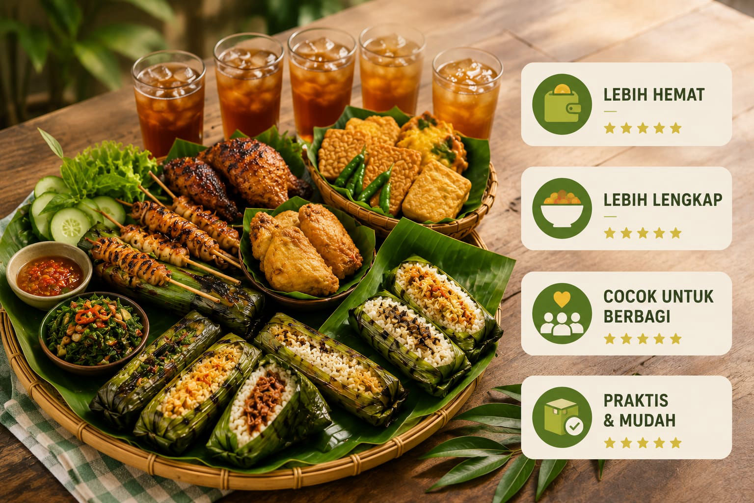 Nasi bakar enak untuk dinikmati sendiri maupun bersama keluarga